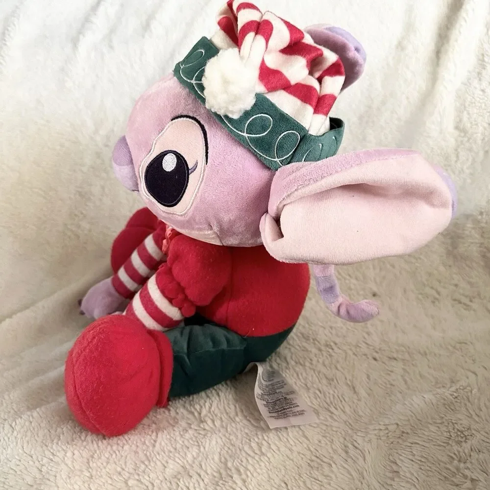 Disney Store Lilo Stitch Angel Purple Holiday Christmas Soft Toy Plush 12”